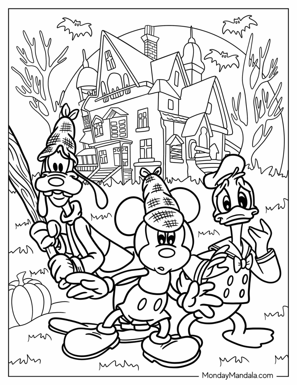 Disney halloween coloring pages free pdf printables