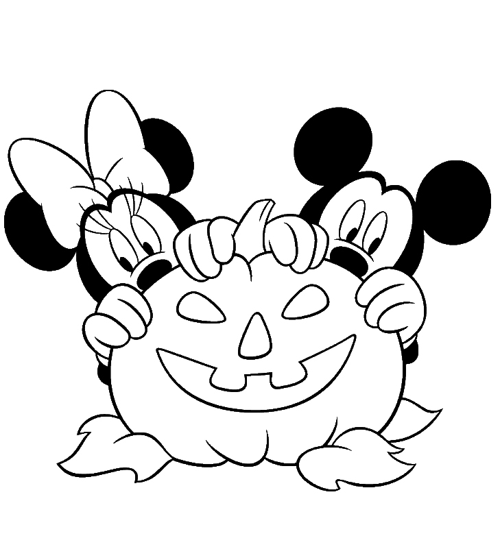 Disney halloween coloring pages