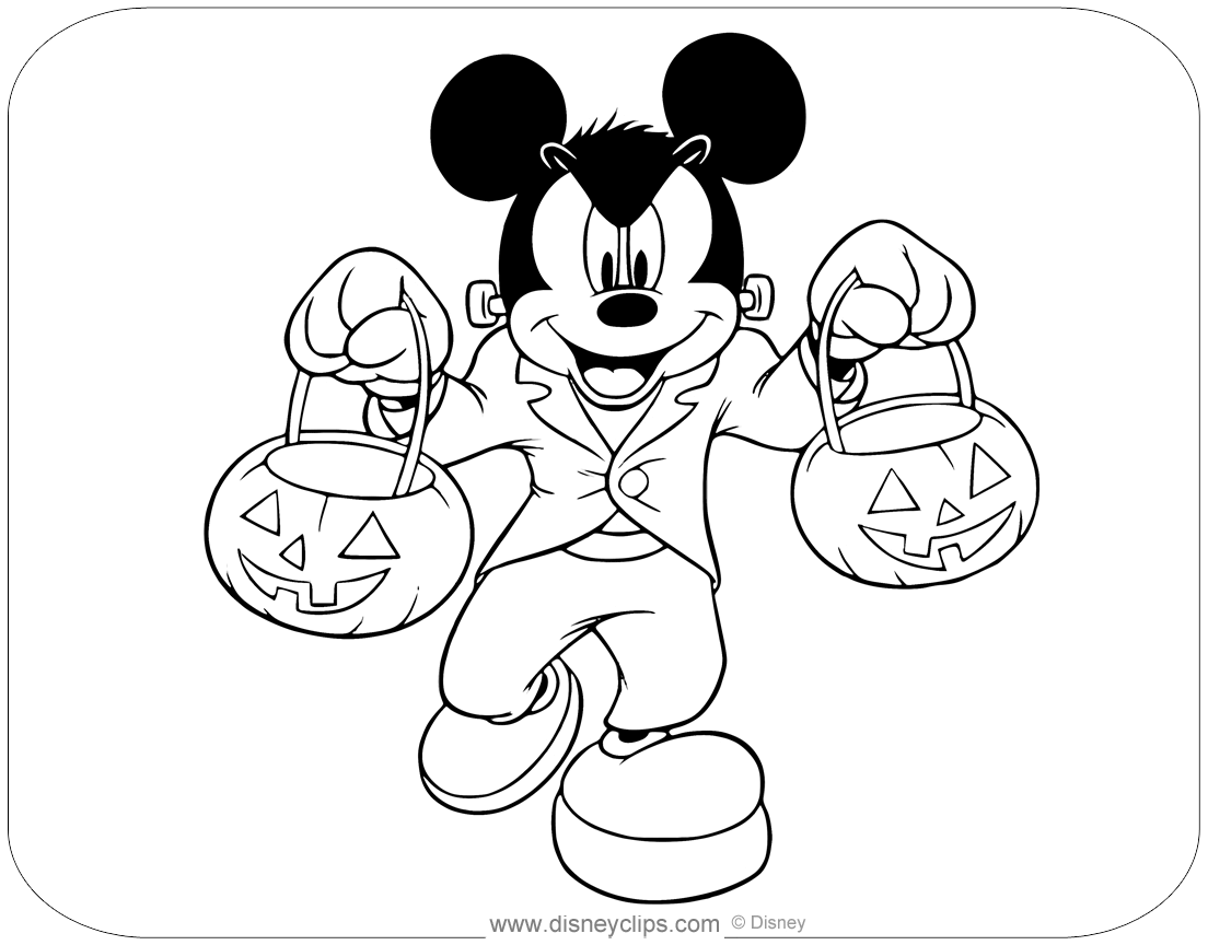 Disney halloween coloring pages