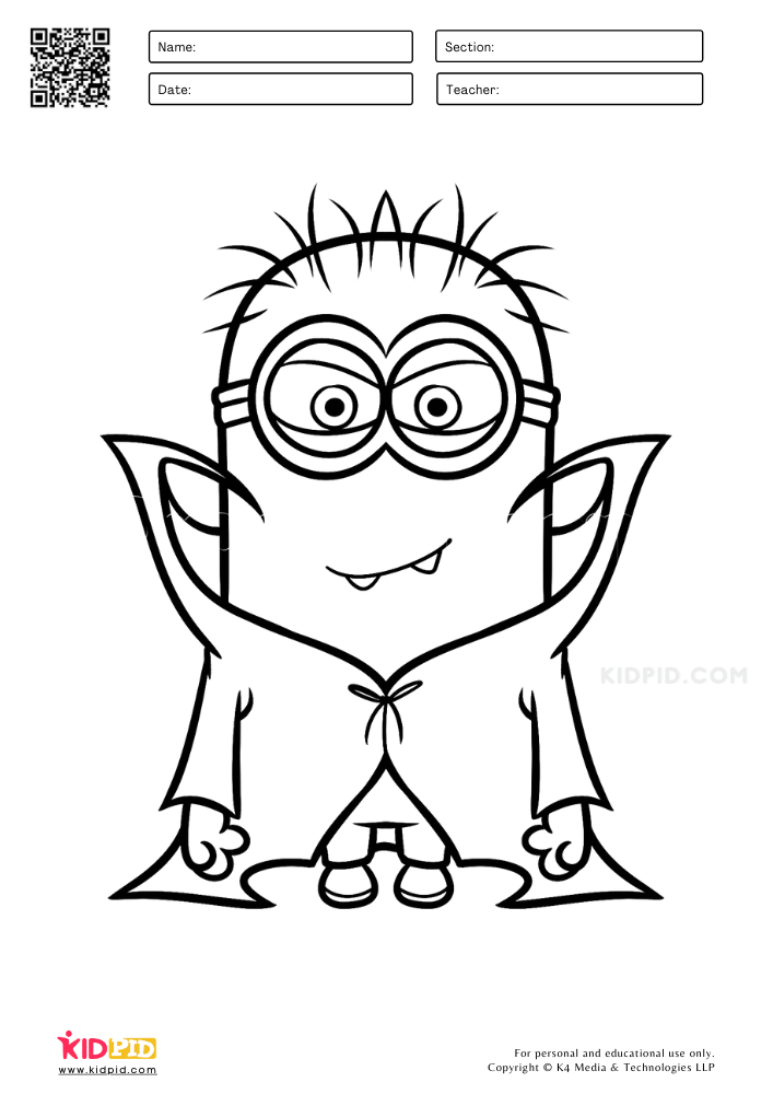 Free minions coloring pages
