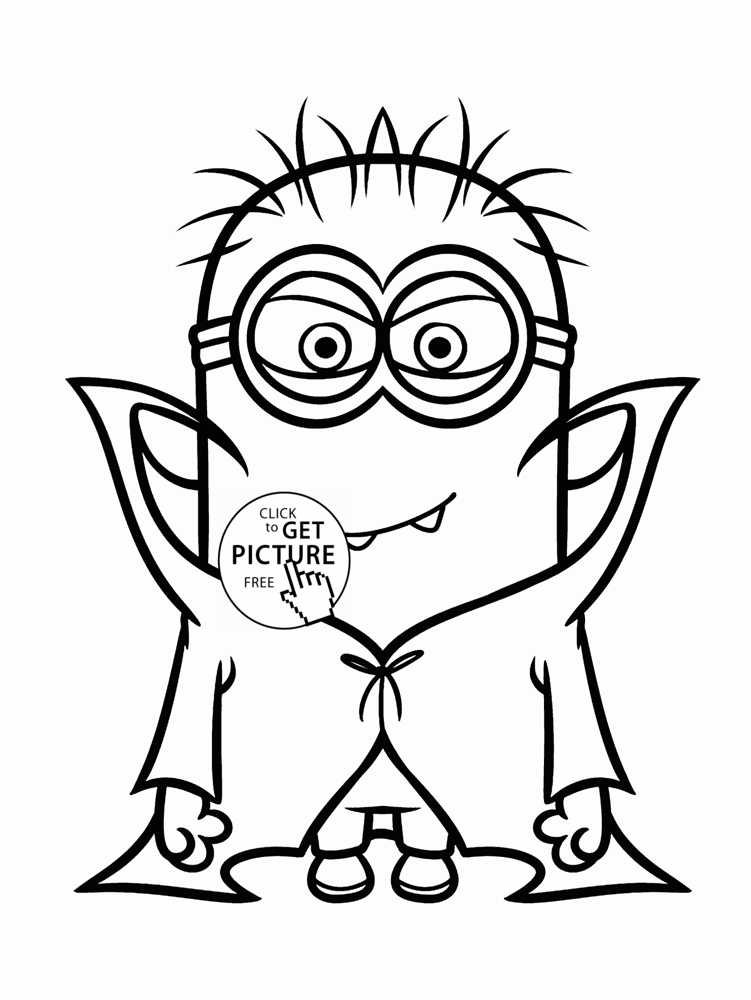 Minion vampire coloring pages for kids halloween printables free