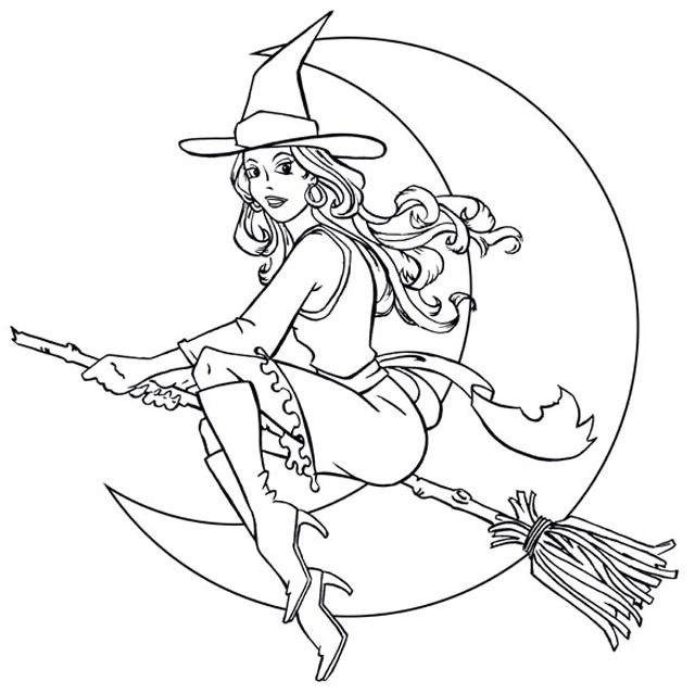 Best witch moon coloring picture pãginas para colorear de hadas halloween para colorear hojas para colorear de halloween