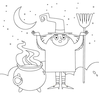 Page halloween moon coloring page images