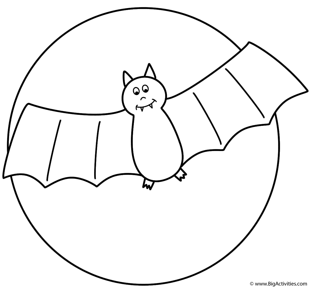 Bat with the moon