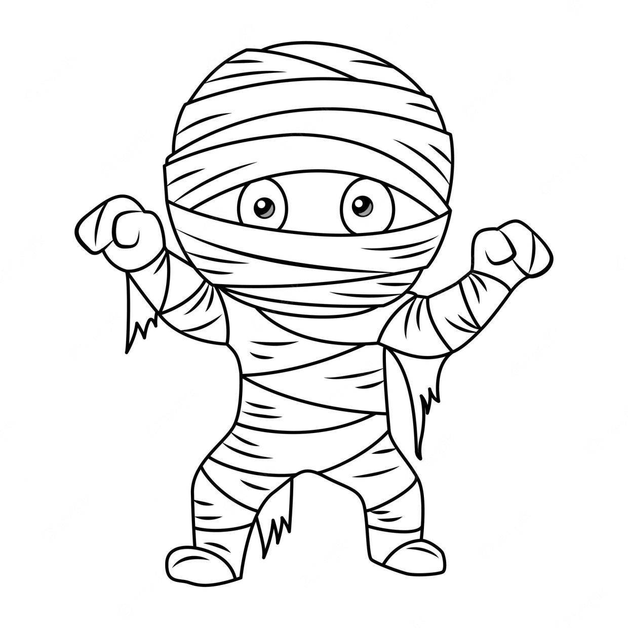 Mummy coloring pages for kids