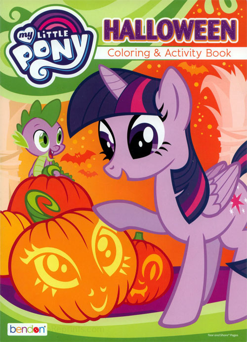 My little pony g friendship is magic halloween coloring books at retro reprints