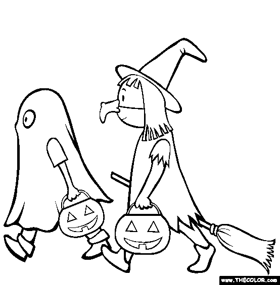 Halloween online coloring pages