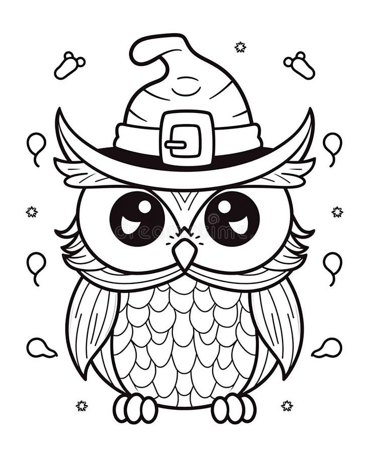 Owl pumpkin coloring stock illustrations â owl pumpkin coloring stock illustrations vectors clipart