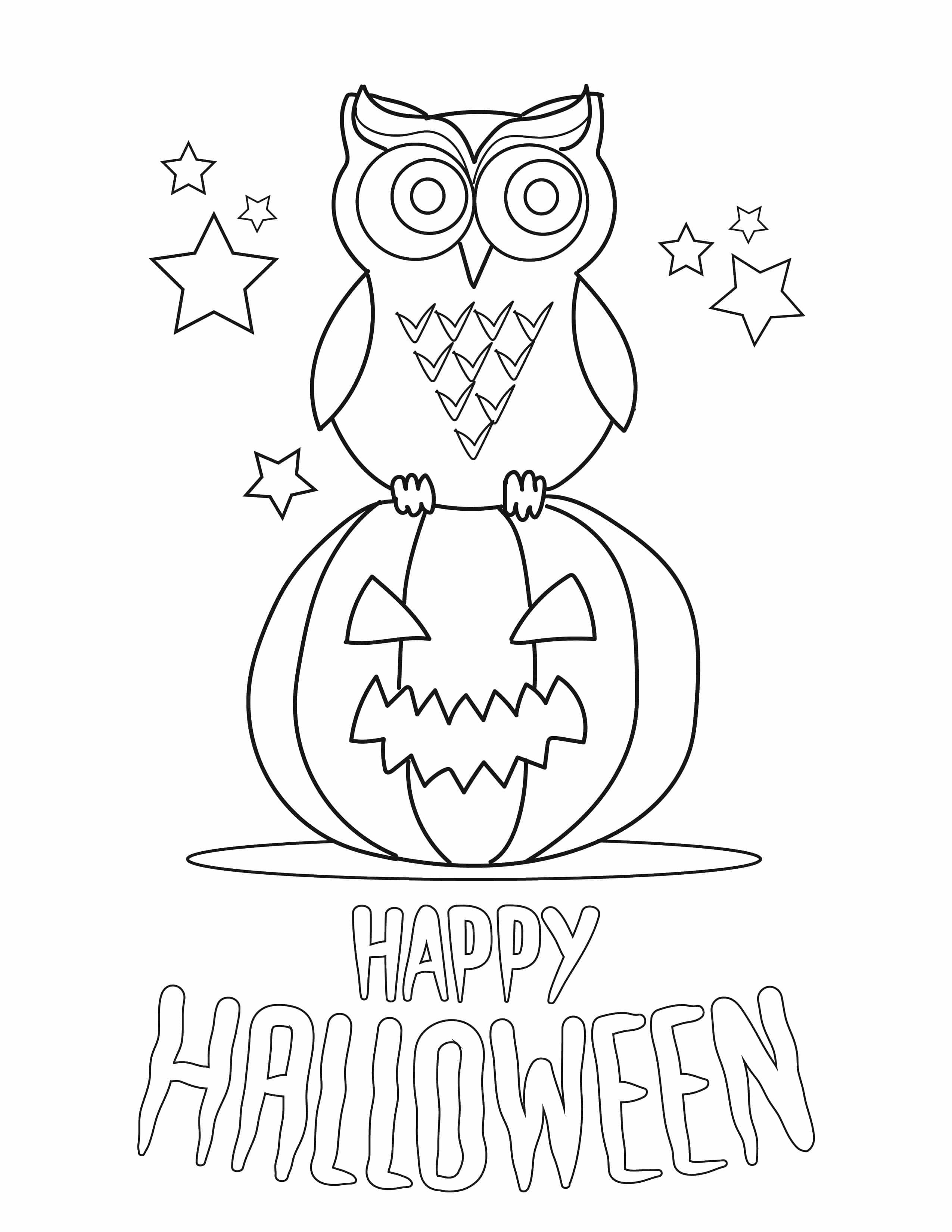 Happy halloween coloring pages free printable downloads story