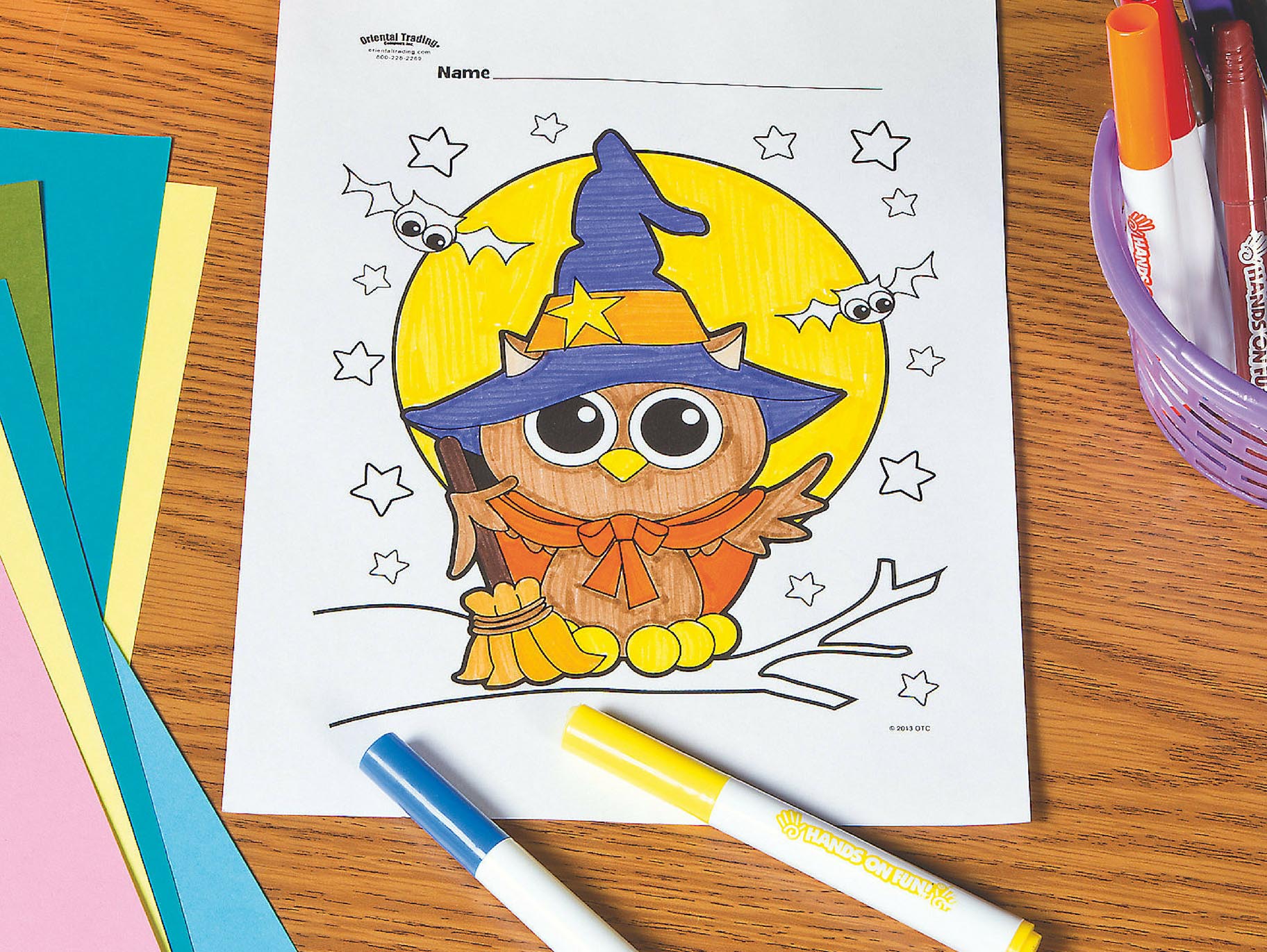 Halloween owl free printable coloring page