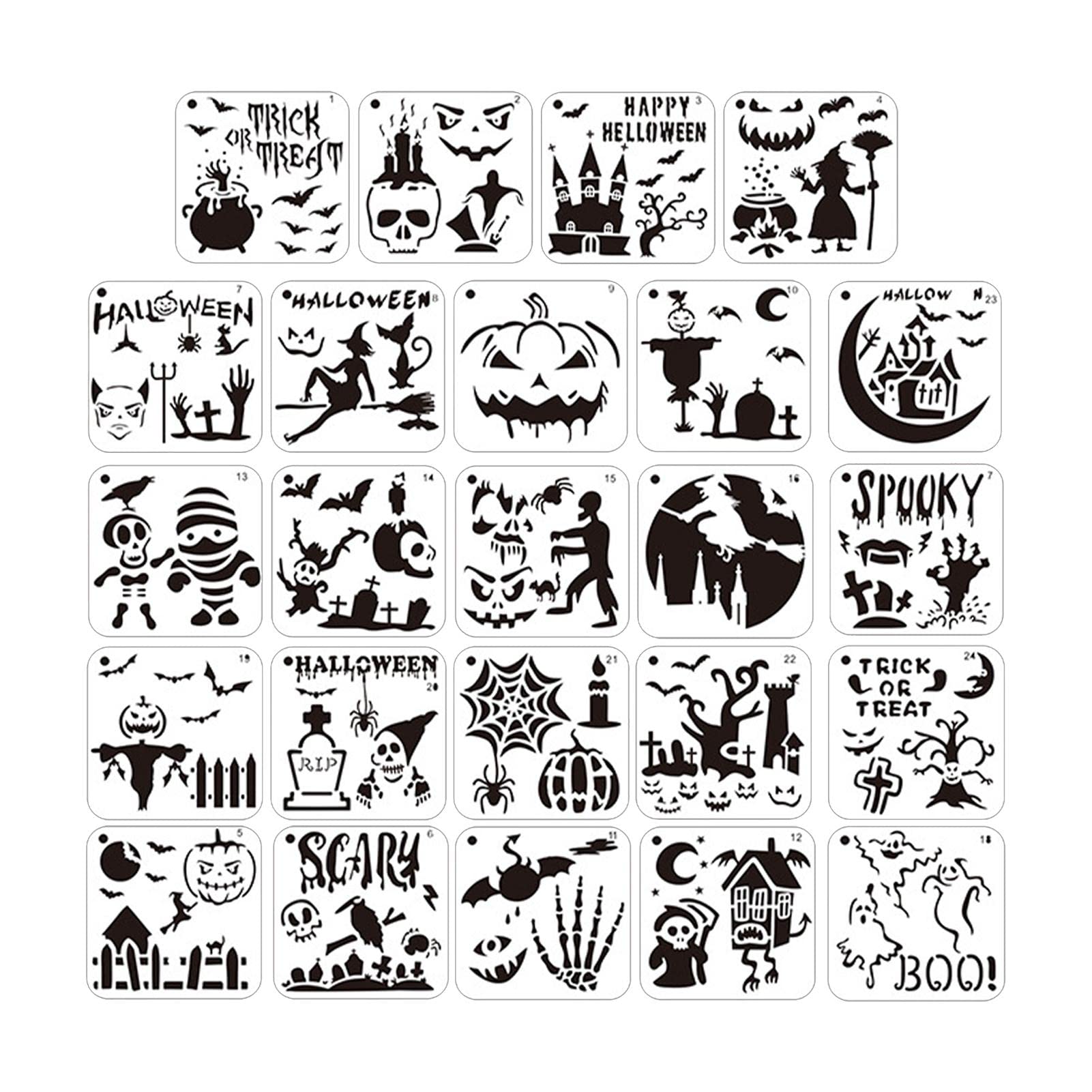 Halloween painting stencils pcsset halloween louring pages