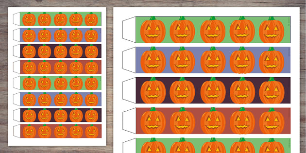 Printable pumpkin paper chains party teacher made