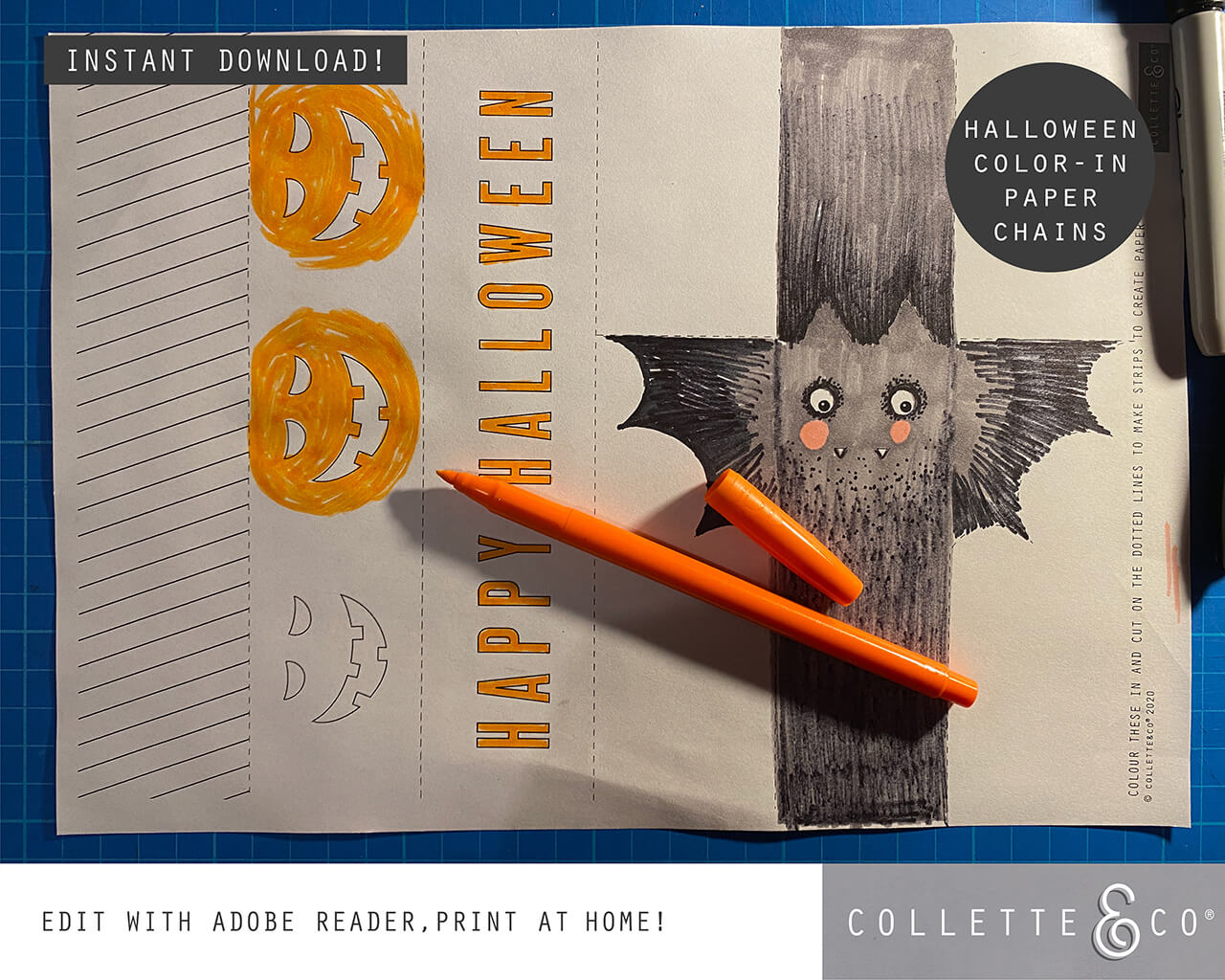 Halloween paper chains printable collette co