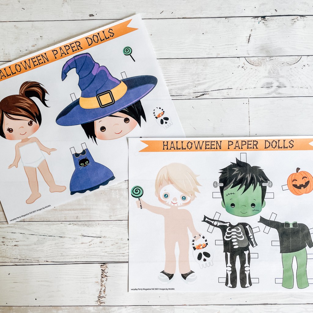 Printable halloween paper dolls