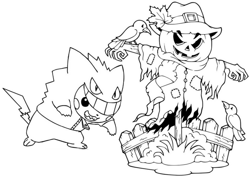 Coloring pages pokãmon halloween