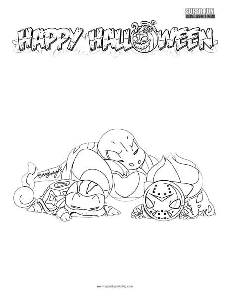 Halloween pokemon coloring page