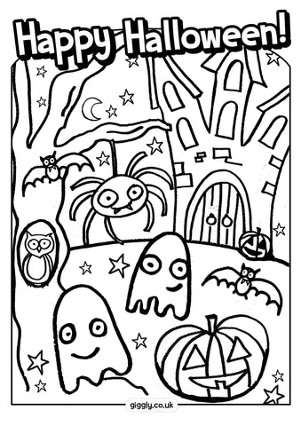 Halloween louring pages â free printables