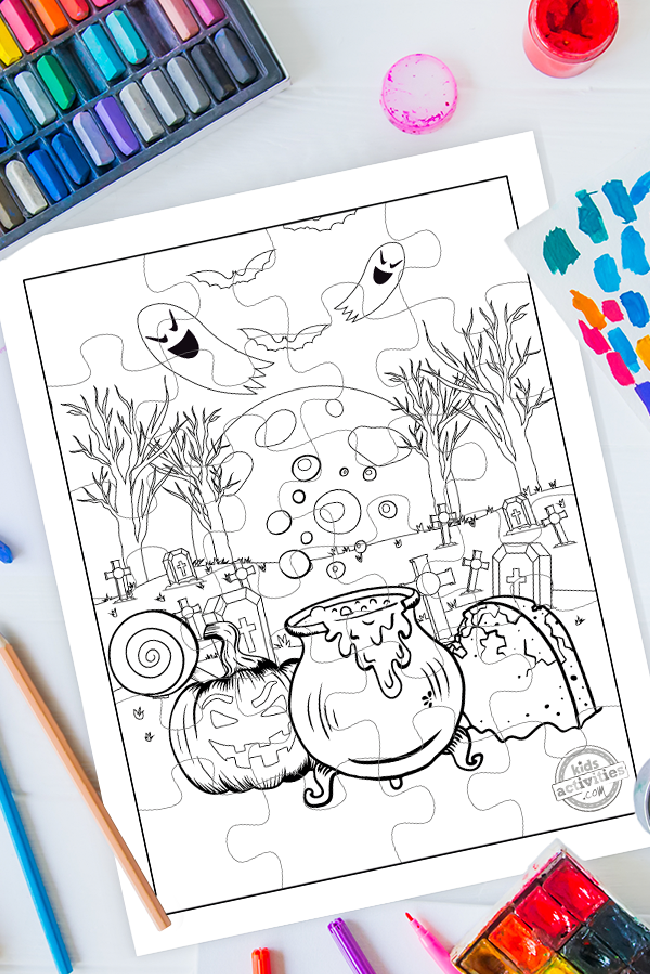 Download these free printable halloween puzzles for kids