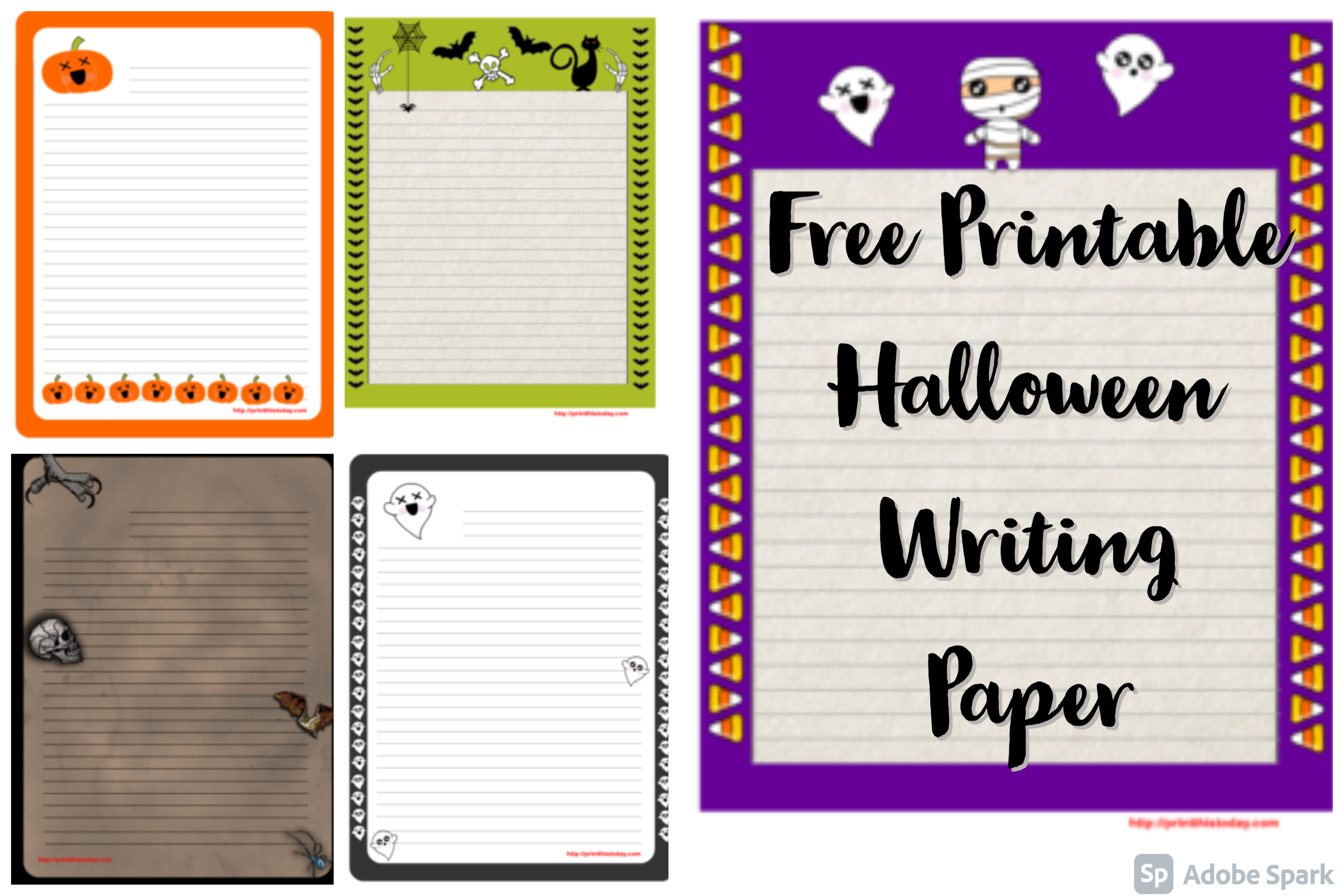 Free printable halloween writing paper