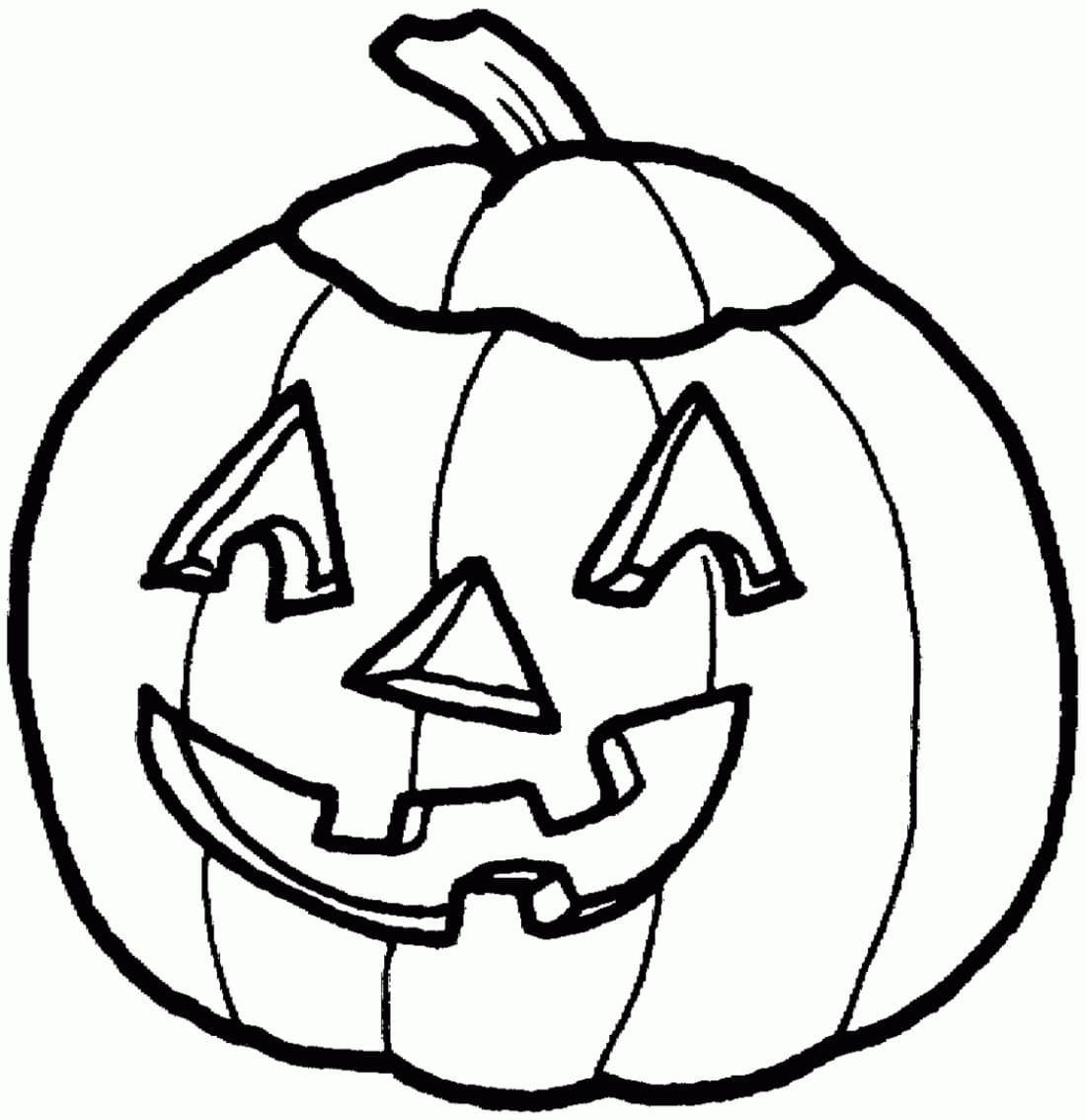 A halloween pumpkin coloring page