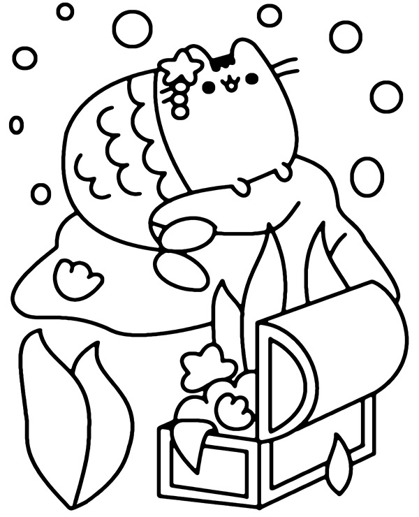 Pusheen coloring sheet underworlld