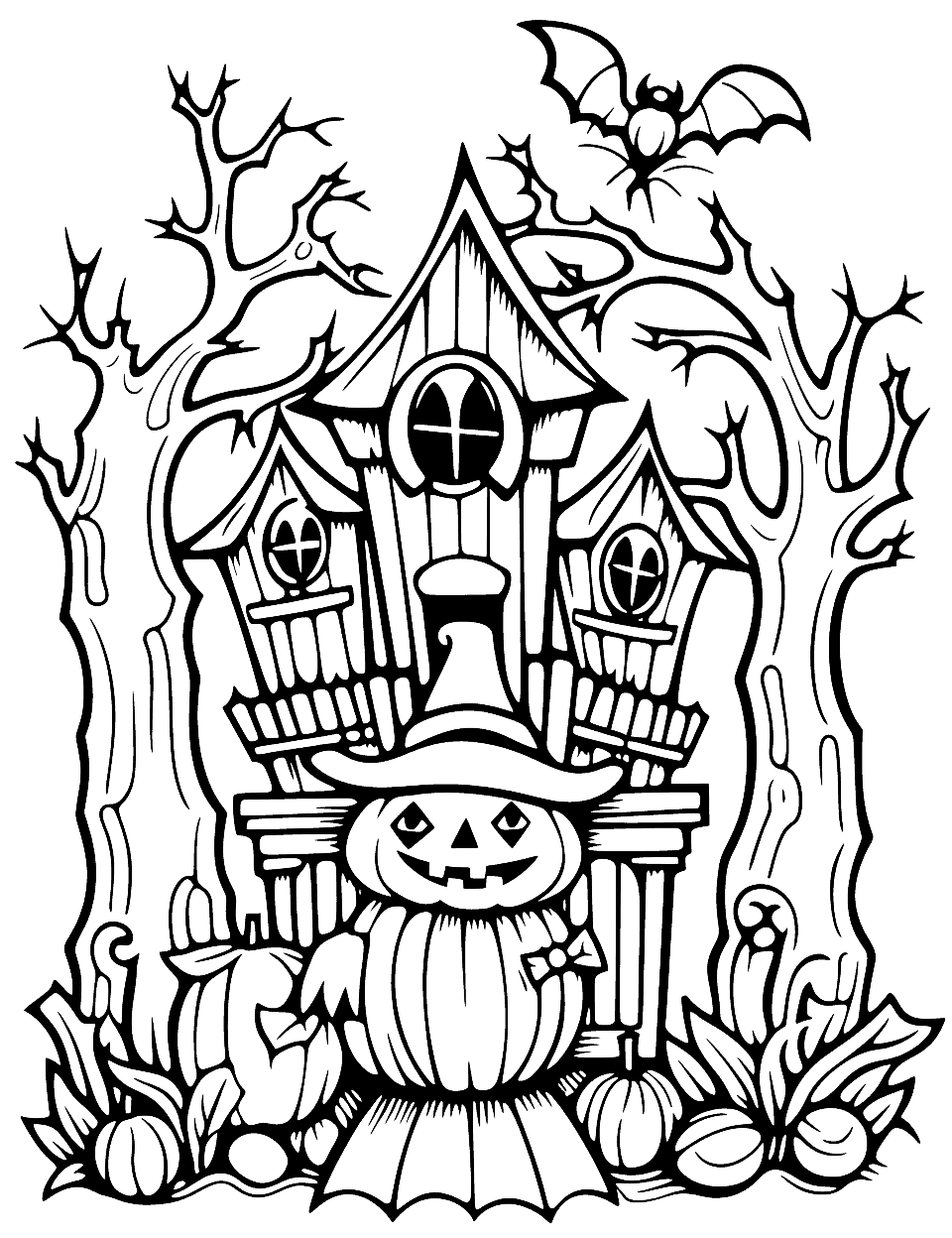 Halloween coloring pages free printable sheets