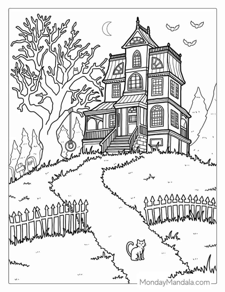 Halloween coloring pages free pdf printables