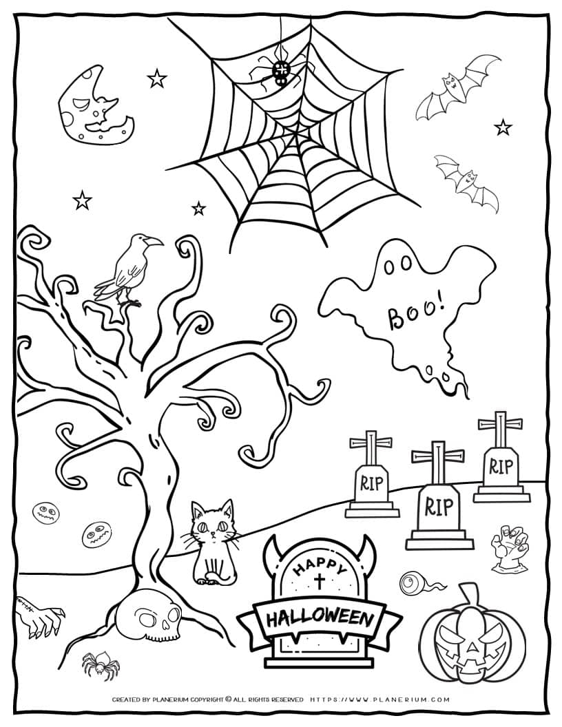 Halloween coloring page