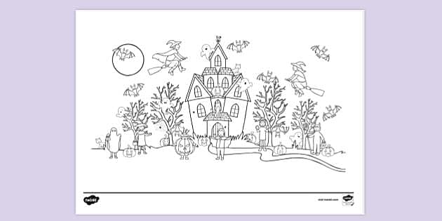 Halloween scene louring sheet louring sheets