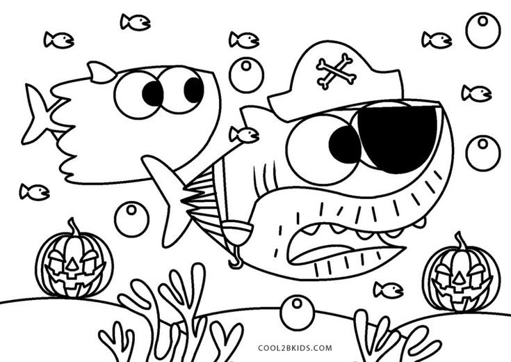 Free printable baby shark coloring pages for kids shark coloring pages halloween coloring pages halloween coloring