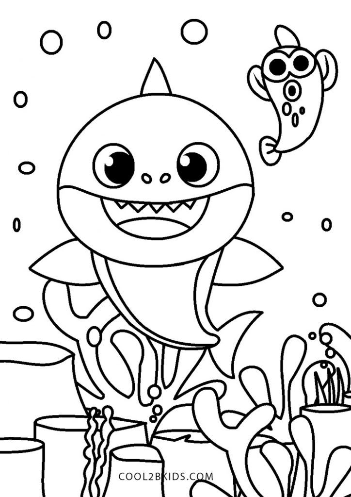 Free printable baby shark coloring pages for kids kids printable coloring pages shark coloring pages free kids coloring pages