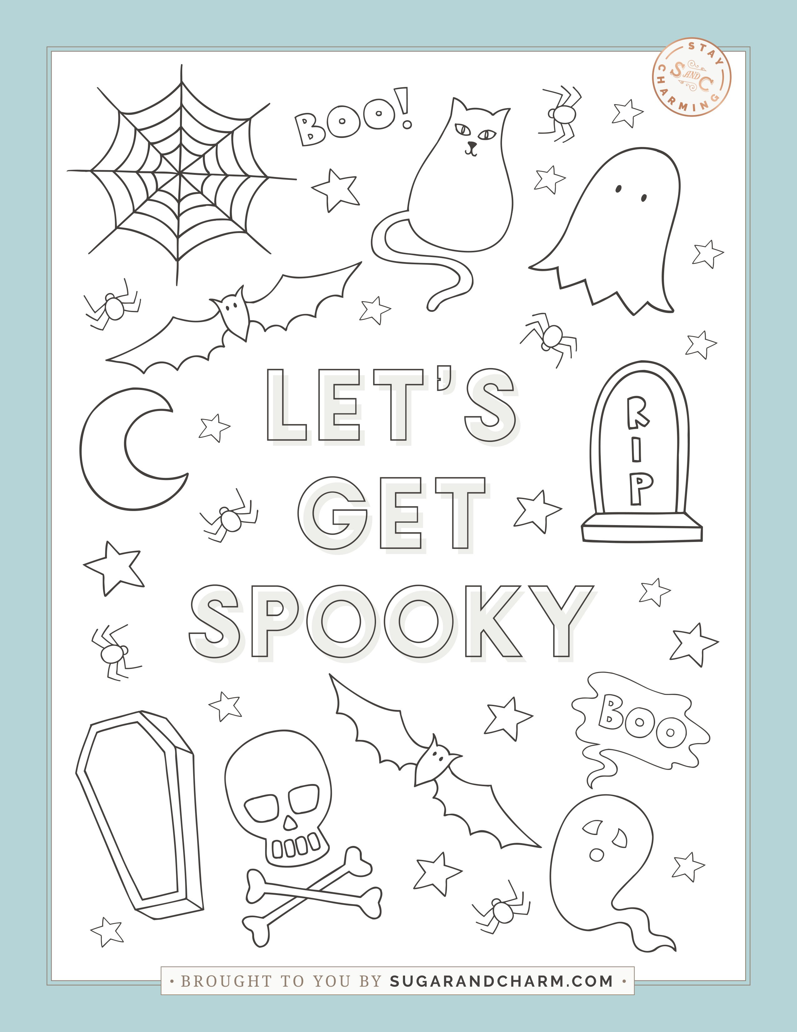 Easy cute halloween coloring pages for anyone