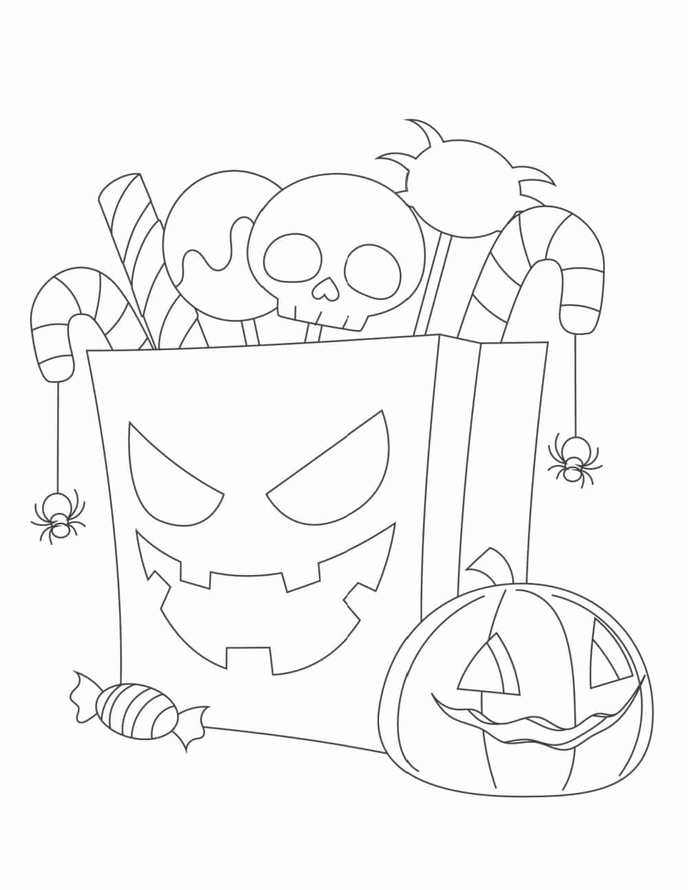 Free easy halloween coloring pages for kids