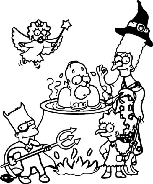 The simpsons halloween special cartoon goodies halloween coloring pages halloween coloring coloring pages