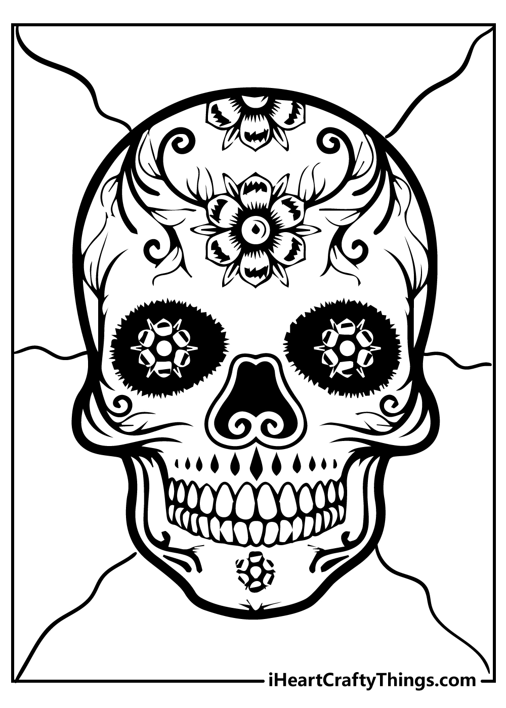 Sugar skull coloring pages free printables