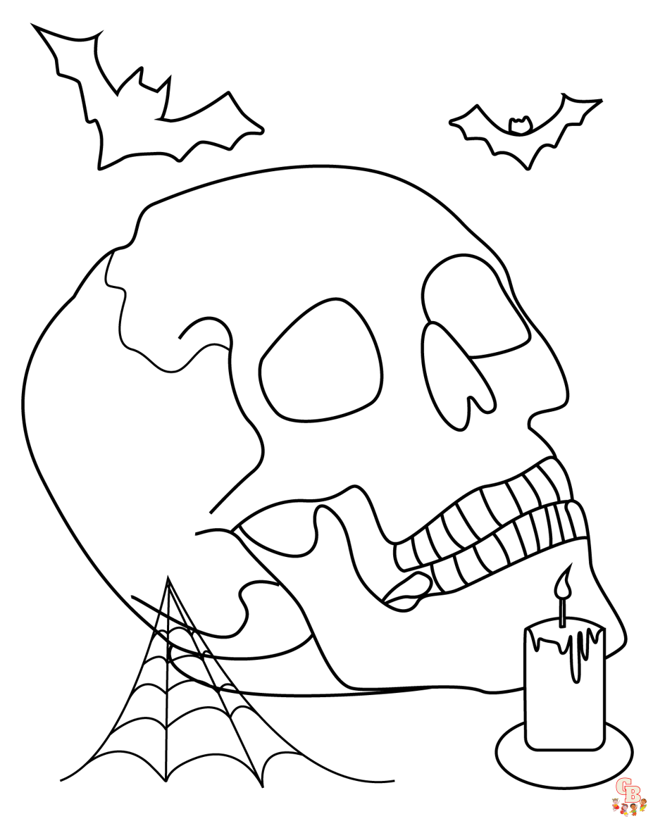 Skull coloring pages unleash your creativity with unique designs
