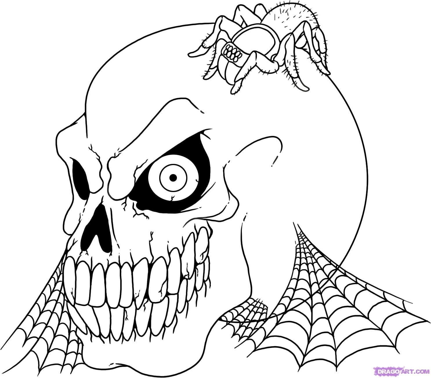 Skull coloring pages halloween coloring pages printable halloween coloring pages
