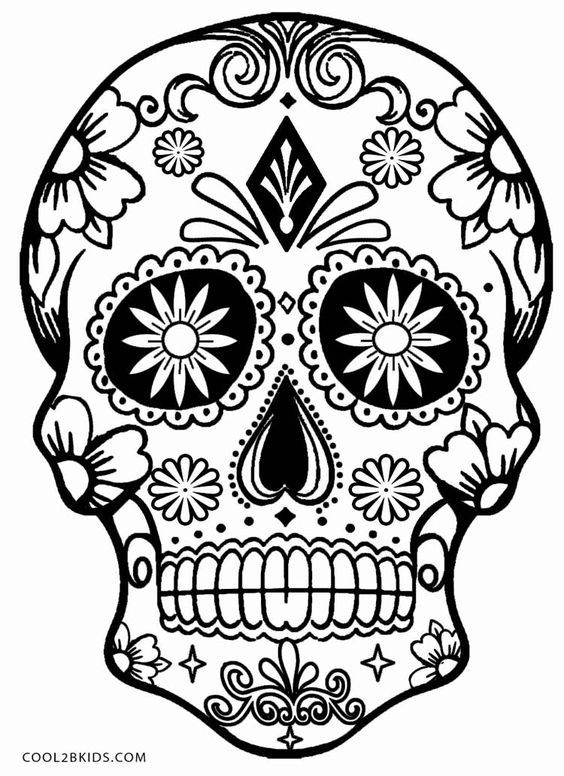 Printable skulls coloring pages for kids skull coloring pages coloring pages halloween coloring pages