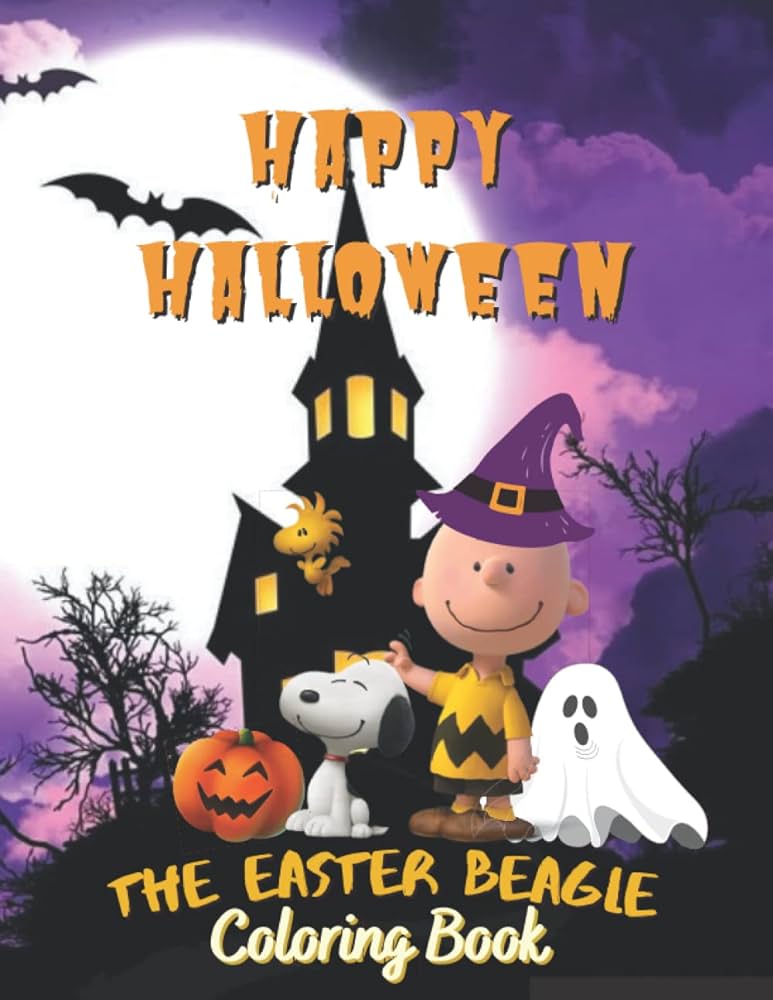 Happy halloween coloring book the easter beagle coloring pages gift for kids and adults relaxation original big and fun designs press emi halloween books