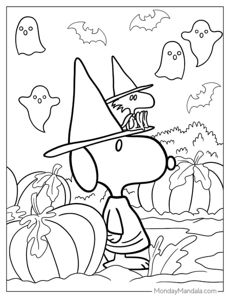 Halloween coloring pages free pdf printables