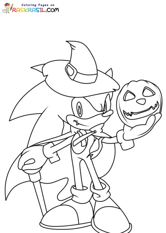 Sonic halloween coloring pages printable for free download