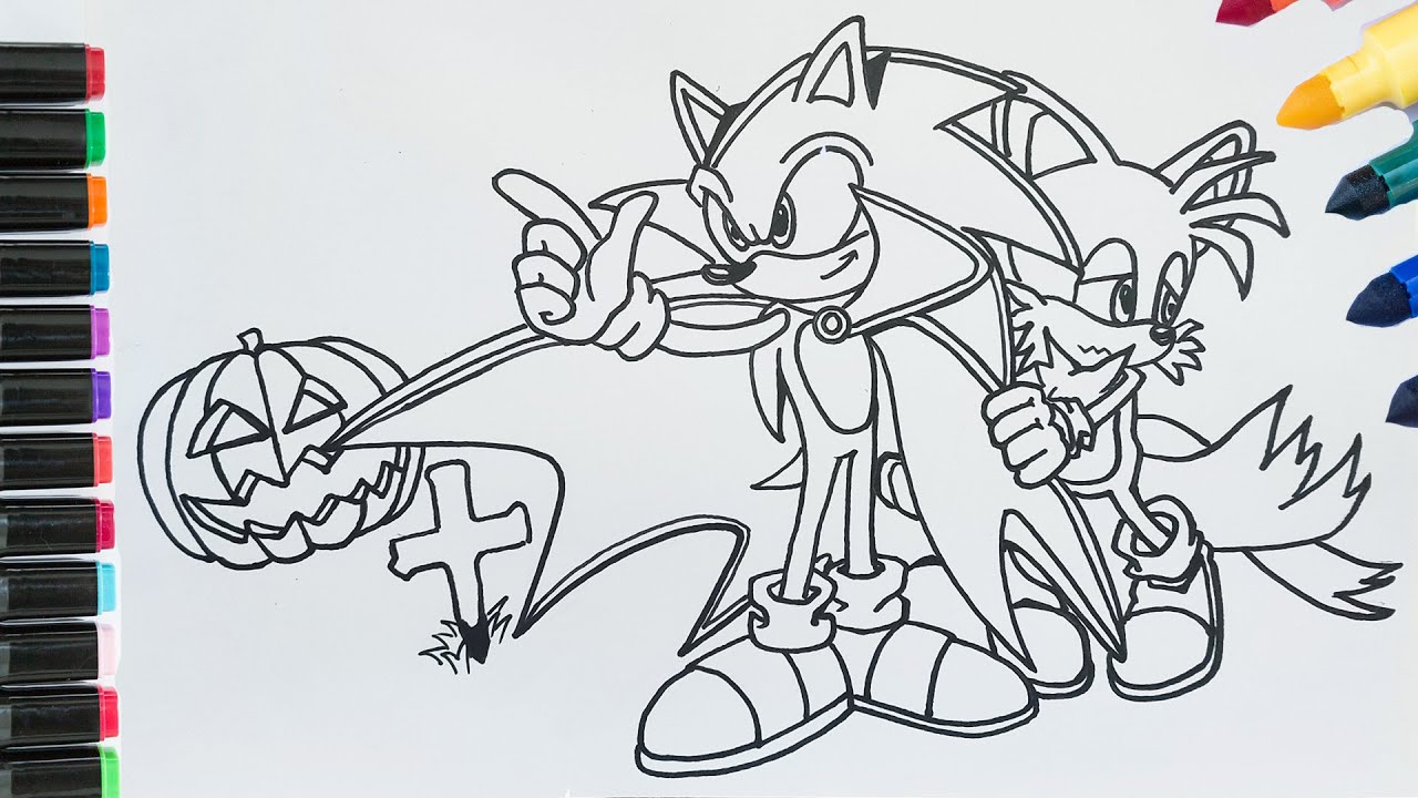 Sonic halloween coloring pages miles prower sonic the hedgehog coloring pages