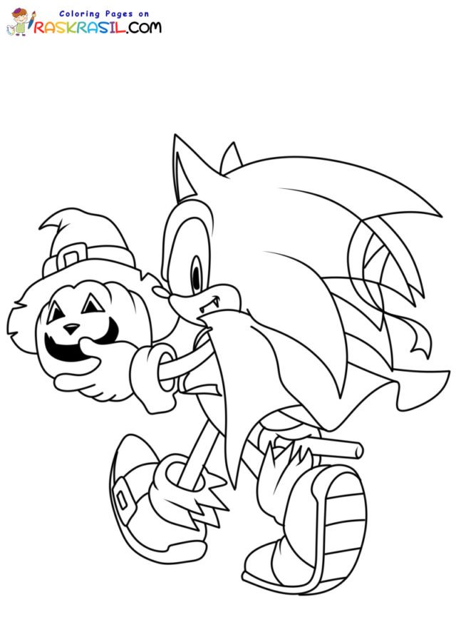 Sonic halloween coloring pages printable for free download