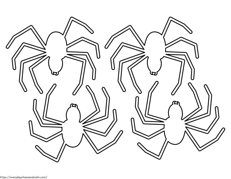 Free printable spider template and outlines