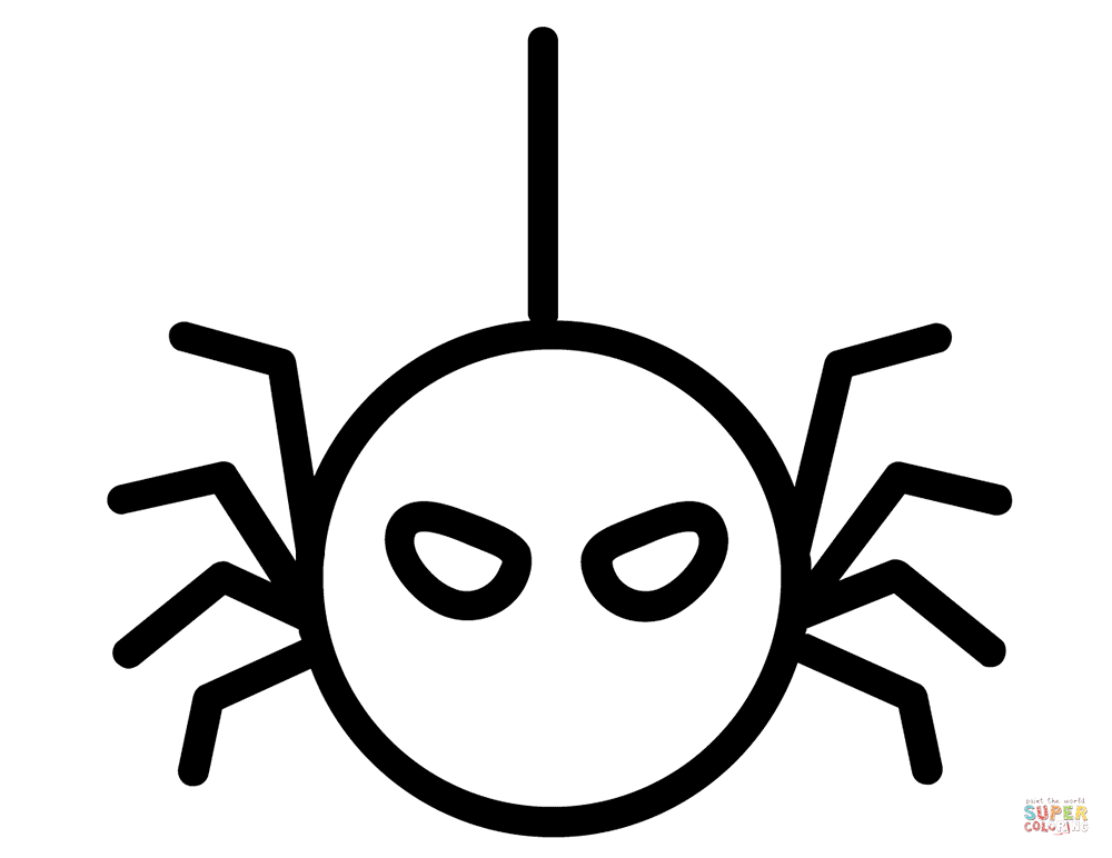 Halloween scary spider coloring page free printable coloring pages