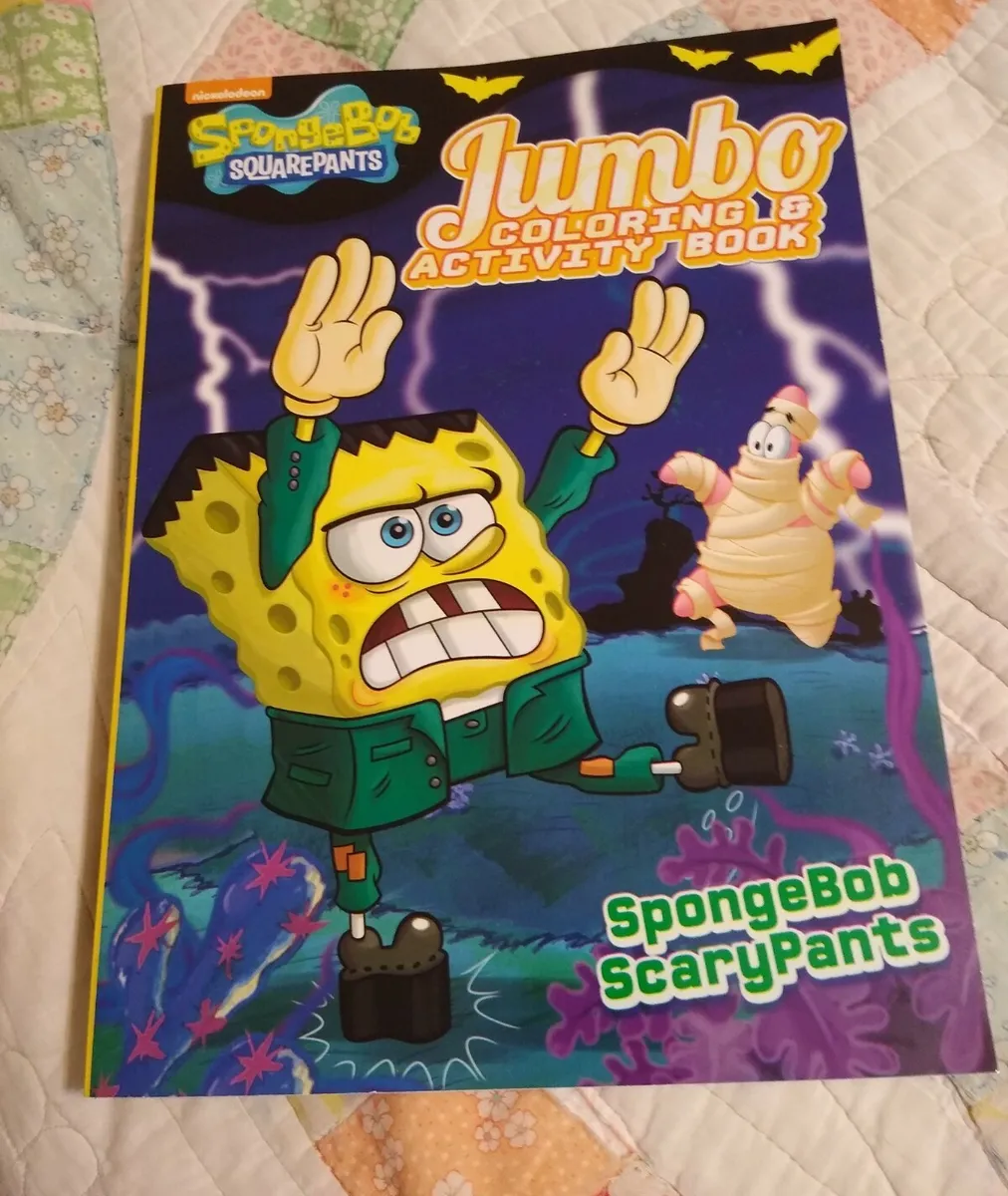 Spongebob squarepants scarypants halloweenðjumbo coloring activity book new