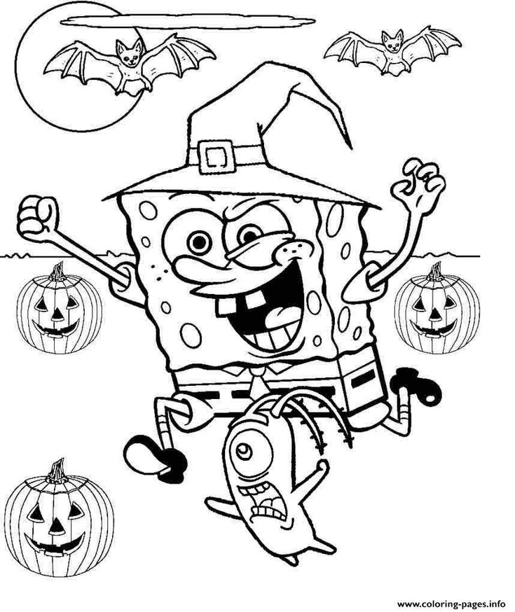 Spongebob coloring pages halloween â from the thousand picturesâ free halloween coloring pages halloween coloring pages printable scary halloween coloring pages