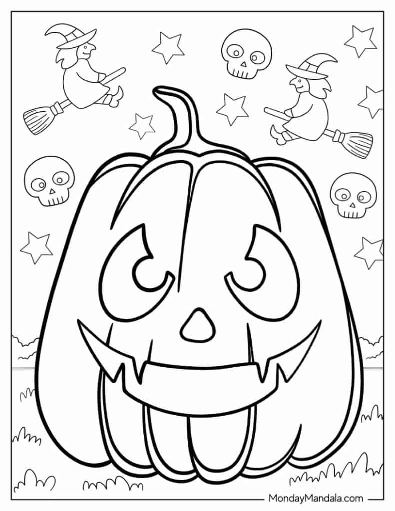 Halloween coloring pages free pdf printables