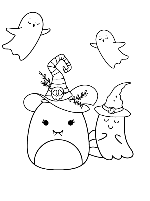 Halloween squishmallow coloring pages printable for free download