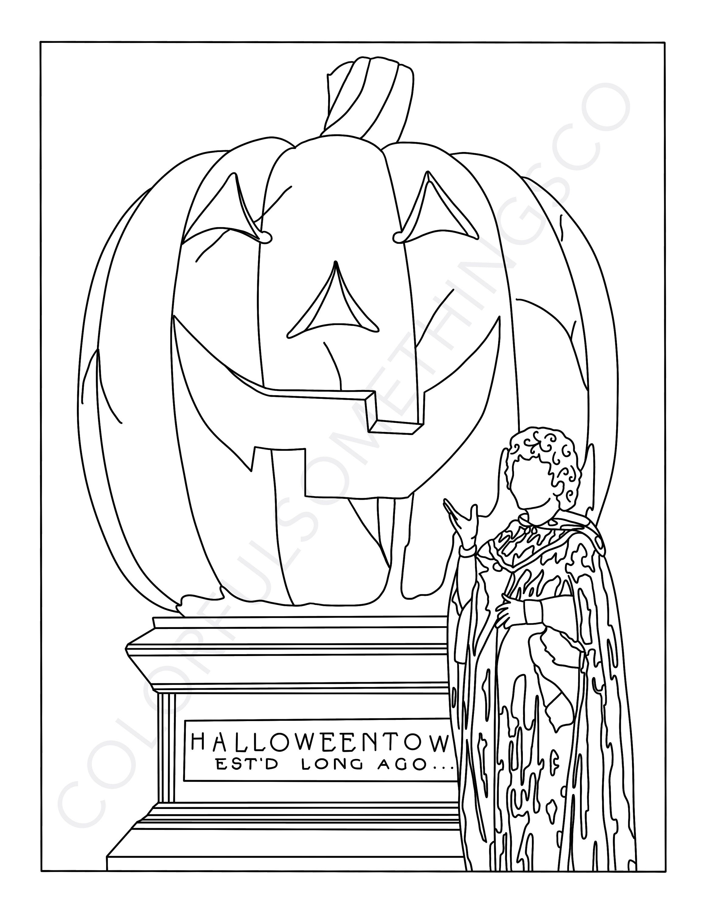 Halloweentown movie coloring pages pack of digital download coloring pages halloween coloring pages